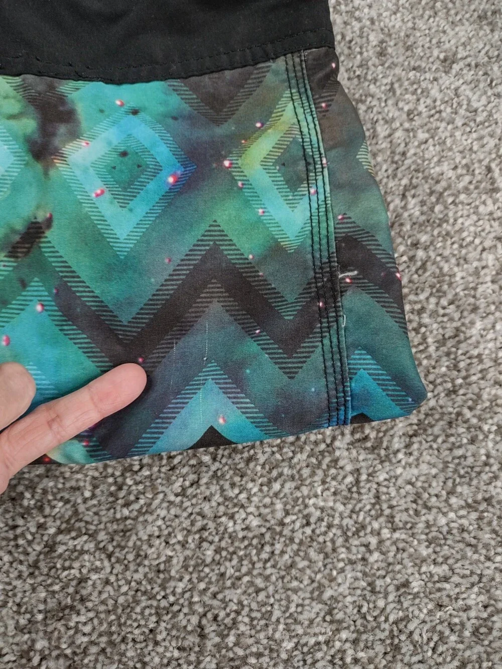 Beautiful Giant Boardshorts Men 38 Galaxy Diamond Tie Dye Hybrid Swim Trunks